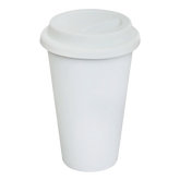 10 oz  Eco-Tumbler with White Silicone Lid